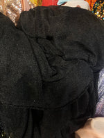 Load image into Gallery viewer, Black 58/60" Wide Stretch Metallic Chainmail Faux Chain sheer Fabric/Cosplays Costumes.
