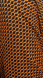 Load image into Gallery viewer, Orange geometric spandex 4-way stretch 58/60” Sold by the YD
