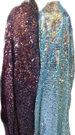 Load image into Gallery viewer, Tear Drop sequin Dangle Shiny 54” Wide fabric by the yard
