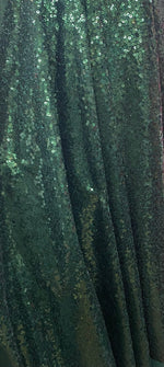Load image into Gallery viewer, Hunter green glitz Mini Disc Glitz Sequin Fabric /54" Wide By The Yard
