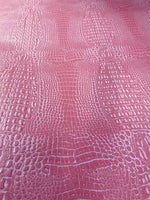 Load image into Gallery viewer, Marine Gator, Pink Upholstery Crafting Outdoor Vinyl Fabric - Sold By The Yard - 54"/ folded
