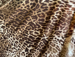 Load image into Gallery viewer, Brown leopard nylon spandex iridescent foil 4way 58/60"
