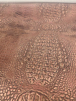 Load image into Gallery viewer, Redwood Big alligator embossed Vinyl Leather upholstery fabric
