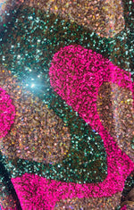 Load image into Gallery viewer, Fuchsia Sequins Velvet Wave | Sequins on Spandex Velvet | 60" Wide | Tone Sequins Velvet
