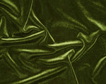 Load image into Gallery viewer, Olive Green Stretch Velvet Fabric | Soft 4-Way Stretch | Costumes, Dancewear, Crafts by the Yard
