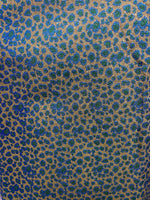 Load image into Gallery viewer, Leopard glitter Turquoise sparkle craft Upholstery Faux vinyl by the yard 48” wide
