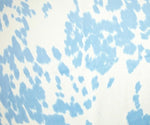 Load image into Gallery viewer, Blue Velvet Cow print Upholstery drapery home decor Fabric by the yard 54” wide
