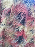 Load image into Gallery viewer, Multi pink Faux fur Mongolian fabric 60 Inch wide
