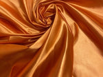 Load image into Gallery viewer, Orange Bridal heavy shiny Satin Fabric none stretch by the Yard  60" Wide
