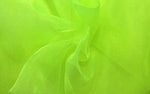 Load image into Gallery viewer, Neon green Sparkle Crystal Sheer Organza Fabric Shiny fabric polyester 60" wide
