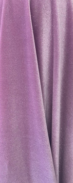 Load image into Gallery viewer, Glitter Lavender Stretch Velvet Fabric By The Yard | 58’’ wide
