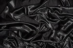 Load image into Gallery viewer, Black charmeuse silky soft polyester fabric  60" wide
