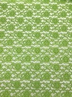 Load image into Gallery viewer, Avocado rachelle lace flower mesh sheer polyester by the yard
