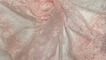 Load image into Gallery viewer, Light pink Vintage Stretch Floral Lace fabric 4 way  By The Yard
