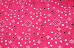 Load image into Gallery viewer, Fuchsia bandana cotton print paisley print 58"/59" By yard
