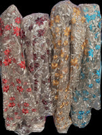Load image into Gallery viewer, Scalloped Floral lace Fabric Sold By The Yard 54” wide
