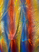 Load image into Gallery viewer, Multi pastel Mermaid Spandex foil scales Fabric by the yard
