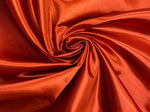Load image into Gallery viewer, Rust Bridal heavy shiny Satin Fabric none stretch by the Yard  60" Wide
