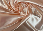 Load image into Gallery viewer, Peach Bridal heavy shiny Satin Fabric none stretch by the Yard  60" Wide
