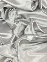 Load image into Gallery viewer, Silver Satin Crepe back Fabric 60" Wide Sold By the yard
