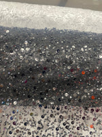Load image into Gallery viewer, White Beads, Pearls and Sequin All Over Mesh Lace by the yard 54” wide
