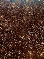 Load image into Gallery viewer, Brown Sequin on Stretch Velvet 4-Way stretch fabric by the yard 60" Wide
