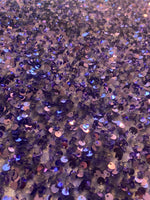 Load image into Gallery viewer, Lilac Sequin on Stretch Velvet 4-Way stretch fabric by the yard 60" Wide
