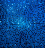 Load image into Gallery viewer, Royal blue Shiny Broken Glass Sequin Geometric On Black Stretch Velvet Fabric Sold By The Yard
