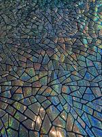 Load image into Gallery viewer, Silver mystique Broken Glass Sequin Geometric On Black Stretch Velvet Fabric Sold By The Yard
