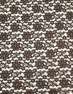 Load image into Gallery viewer, Brown rachelle lace flower mesh sheer polyester by the yard
