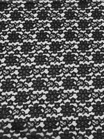 Load image into Gallery viewer, Black rachelle lace flower mesh sheer polyester by the yard
