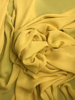 Load image into Gallery viewer, Mustard Chiffon soft Sheer  60" Wide Fabric By The yard HOME DECOR
