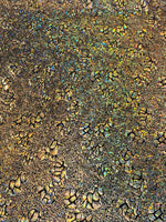 Load image into Gallery viewer, Gold mirrored 4-Way Stretch Spandex Fabric by the yard

