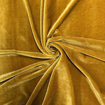 Load image into Gallery viewer, Gold 60" Wide 90% Spandex Stretch Velvet Fabric for Sewing Apparel Costumes Craft, Sold By The Yard.

