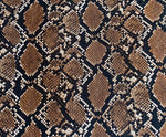 Load image into Gallery viewer, Camel Cobra Snake Embossed vinyl fabric sold by the yard 54” wide
