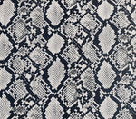 Load image into Gallery viewer, White Cobra Snake Embossed vinyl fabric sold by the yard 54” wide
