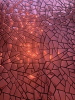 Load image into Gallery viewer, Pink Shiny Broken Glass Sequin Geometric On Black Stretch Velvet Fabric Sold By The Yard
