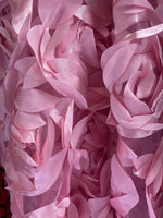 Load image into Gallery viewer, Pink Satin Bridal Petal Rosette on mesh Fabric 52" Wide Sold By The Yard
