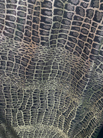 Load image into Gallery viewer, Gray alligator Power Mesh Stretch Fabric 60" per yard
