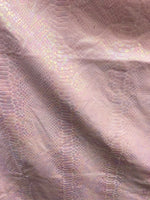 Load image into Gallery viewer, Peach/Pink pearl Snake Spandex 4 way stretch 58" wide
