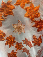 Load image into Gallery viewer, Floral glitter Brocade jacquard on organza fabric by the yard 48” wide
