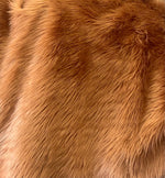 Load image into Gallery viewer, Caramel Fur faux fake shaggy fabric by the yard 60" wide
