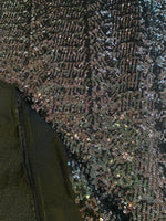 Load image into Gallery viewer, Multi heavy Sequin glitz stretch Fabric on black- 54” Wide By The Yard

