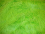 Load image into Gallery viewer, LIME Sparkle Faux fur pile Upholstery Fashion Decor Arts &amp; Crafts Bedding fabric By The YARD
