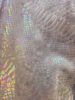 Load image into Gallery viewer, Pearl pink Stretch spandex pearl snake fabric by the yard 60" Wide
