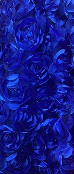 Load image into Gallery viewer, Royal Satin Bridal Petal Rosette on mesh Fabric 52" Wide Sold By The Yard
