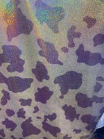 Load image into Gallery viewer, Purple cow shattered mystique 4-Way Stretch Fabric by the yard 60 " Wide
