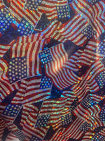 Load image into Gallery viewer, 4th of july USA flag mystique 4-Way Stretch Fabric by the yard 60 " Wide
