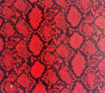 Load image into Gallery viewer, Red Cobra Snake Embossed vinyl fabric sold by the yard 54” wide
