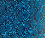 Load image into Gallery viewer, Blue Cobra Snake Embossed vinyl fabric sold by the yard 54” wide
